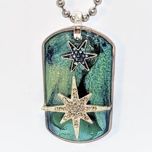 Stary Night Dog Tag Necklace